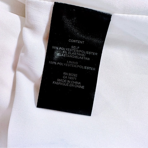 NWT Tibi ‘Structured Crepe Off-The-Shoulder Tie-Detail Dress’ in “Ivory” Size 4 - Picture 5 of 16